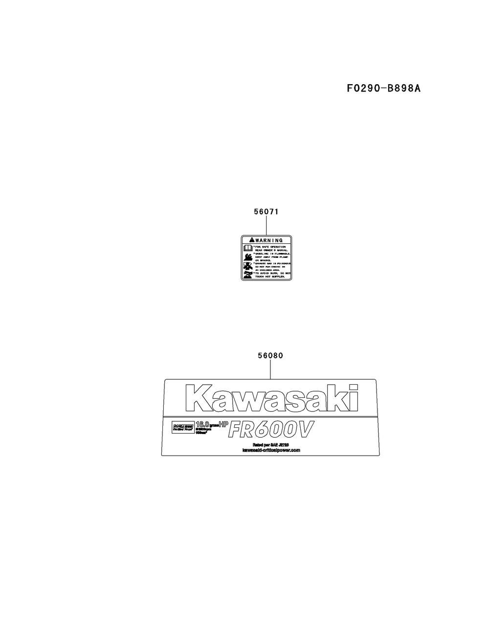 Fr600v-Cs17 Label Diagram and Parts List for FR600V-CS17  Cub Cadet Lawn Tractor